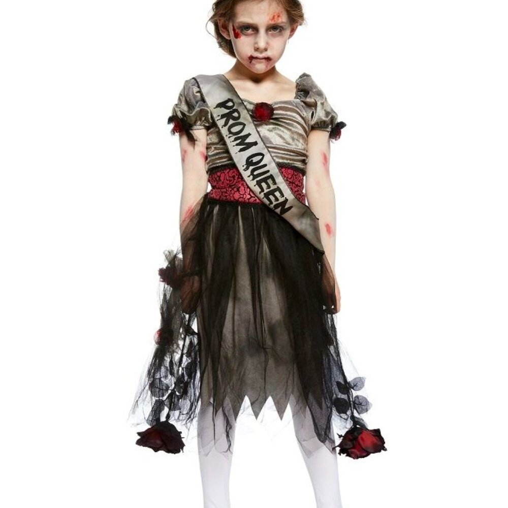XLarge Girl Prom Queen Corpse Amscan Suit Yourself Costumes dress, sash, Corsage